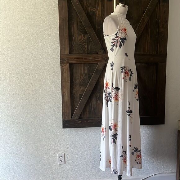 Summer Maxi Hawaiian Beach Halter Neck Formal Long Fall Wedding Guest Dresses - Picture 5 of 13